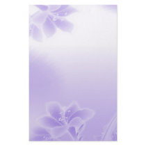 Misty purple Floral Stationery Paper