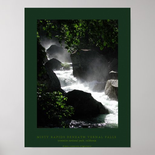 Misty Rapids Beneath Vernal Falls Poster