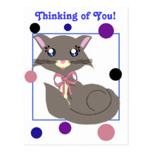 Misty Toon Kitty Postcard