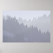 misty treeline print