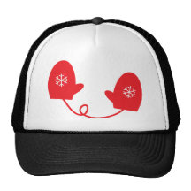Mitaines rouges casquette