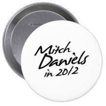 MITCH DANIELS 2012 Autograph Button