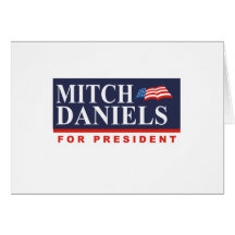 MITCH DANIELS FOR PRESIDENT (Banner) Greeting Cards