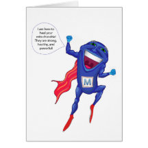 Mitochondria Man Greeting Cards