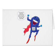 Mitochondria Man Greeting Cards