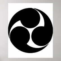 Mitsudomoe de Hidari, Japon Posters