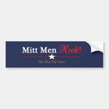 Mitt Men Rock Bumper Sticker