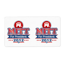 Mitt Romney 2012 Custom Shipping Labels