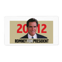 Mitt Romney 2012 Labels