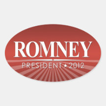 Mitt Romney 2012 Oval Sticker