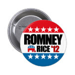Mitt Romney Condi Rice 2012 Buttons