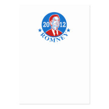 Mitt Romney For American President 2012 Business Card Templates