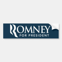 Mitt Romney For President Bumper Sticker Dark Blue