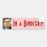 Mitt Romney - In a Bind(er)! Bumper Stickers
