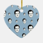 MITT ROMNEY POLKA DOTS BLUE ORNAMENTS