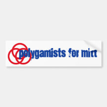 Mitt Romney Polygamists campaign  Bumper Stickers