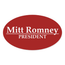 Mitt Romney President Oval Sticker