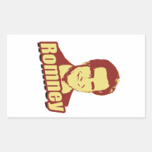 MITT ROMNEY Propaganda Poster Rectangular Sticker