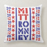 Mitt Romney Stars and Stripes 2012 Pillow