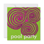 Mix and Match Collection Pool Party Swirls invitations