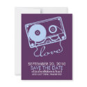 Mix tape of Love Save the Date Announcements invitations