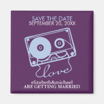 Mix tape of Love Save the Date Announcements Fridge Magnet