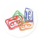 Mix Tape Round Sticker