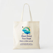 Mixed Breed, Pure Heart Tote Bags