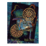 Mixed Media Fibre Art Postcard