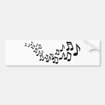 Mixed notes singer bumper sticker