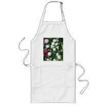 Mixed Pink and White Peonies Long Apron