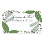 Mixed savory herbs chef catering business cards...