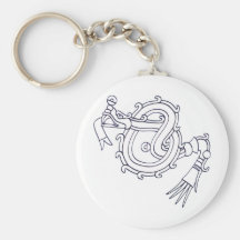 Mixtec Serpent Keychain