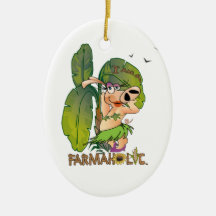 Miz ChaCha Oval Christmas Ornament