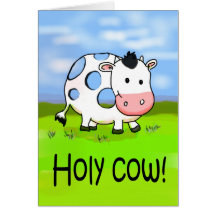 Mlle drôle You Card d'amitié d'humour de vache sai Carte De Vœux