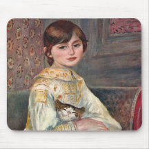 Mlle. Julie Manet avec le chat Tapis De Souris