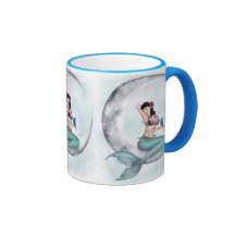 Mlle Mandolin Moon Mermaid Mug