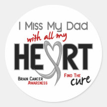 MLLE MY DAD du cancer du cerveau I Autocollants