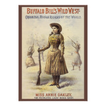 Mlle occidentale vintage Annie Oakley de cow-girl Invitations Personnalisées