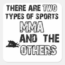 mma designs for lovers of the sport square sticker