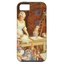 Mme Claus et les elfes de Père Noël font des biscu Coque iPhone 5 Case-Mate