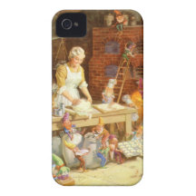 Mme Claus et les elfes de Père Noël font des biscu Coques iPhone 4 Case-Mate