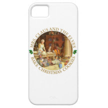 Mme Claus et les elfes font des biscuits cuire au  Étui iPhone 5