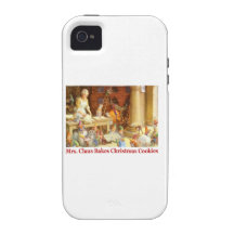 Mme Claus et les elfes font des biscuits cuire au  Coques iPhone 4/4S