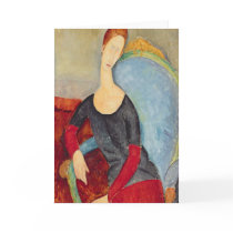 Mme Hebuterne in a Blue Chair, 1918 Cards