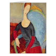 Mme Hebuterne in a Blue Chair, 1918 Cards
