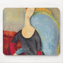 Mme Hebuterne in a Blue Chair, 1918 Mouse Pads