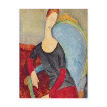 Mme Hebuterne in a Blue Chair, 1918 Post Card