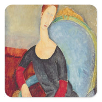 Mme Hebuterne in a Blue Chair, 1918 Stickers