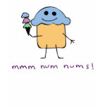 Mmm Num Nums - Ladies Basic T-Shirt (Front Only)